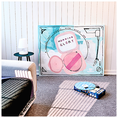 네오쿠션 일러스트 전시현장